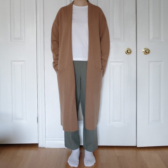 Aritzia Babaton Lance Longline Wool Blend Open Cardigan - Picture 2 of 6